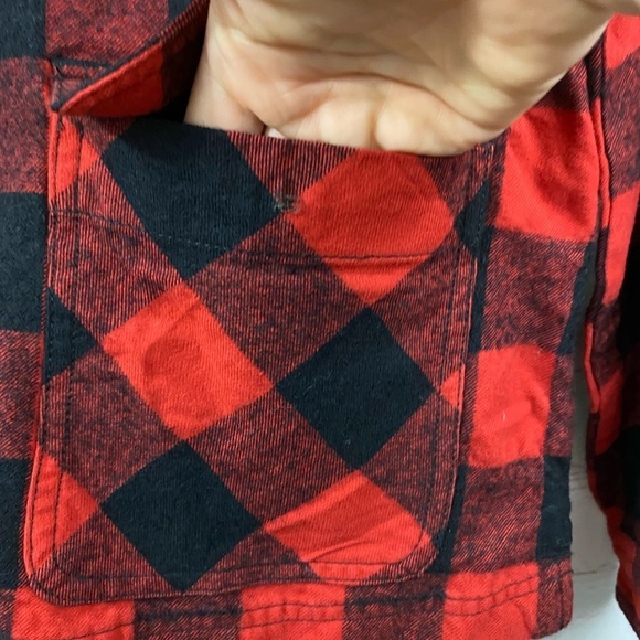 J. Crew Shirt Womens XXS Red Black Buffalo Plaid Wool Blend Flannel (Read ) - Picture 9 of 13